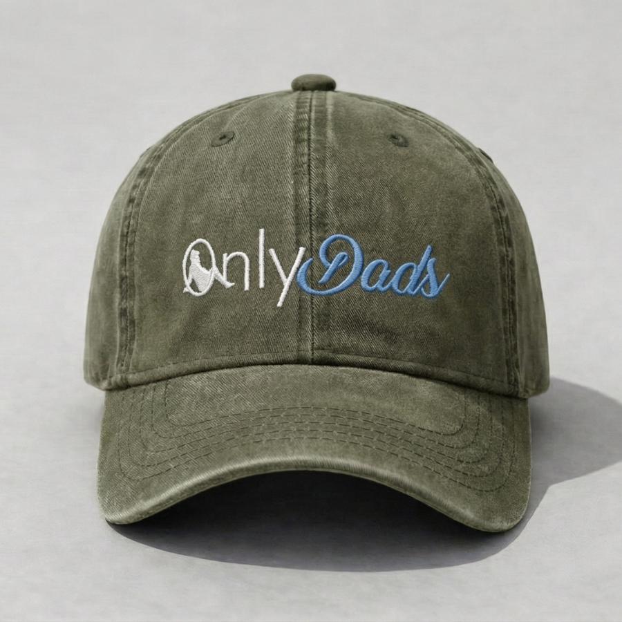 Only Dads Washed Dad Hat, Funny Parody Embroidered Cap, Dad Humor Meme Hat, Vintage Washed Baseball Cap For Men Women