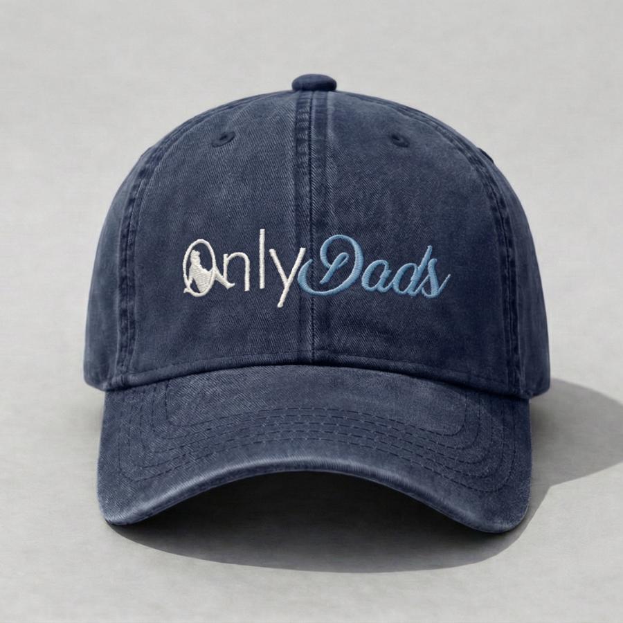 Only Dads Washed Dad Hat, Funny Parody Embroidered Cap, Dad Humor Meme Hat, Vintage Washed Baseball Cap For Men Women