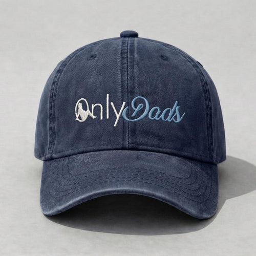 Only Dads Washed Dad Hat, Funny Parody Embroidered Cap, Dad Humor Meme Hat, Vintage Washed Baseball Cap For Men Women
