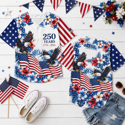 American Flag Jersey Women 250th Anniversary USA Shirt – Semiquincentennial Celebration Top