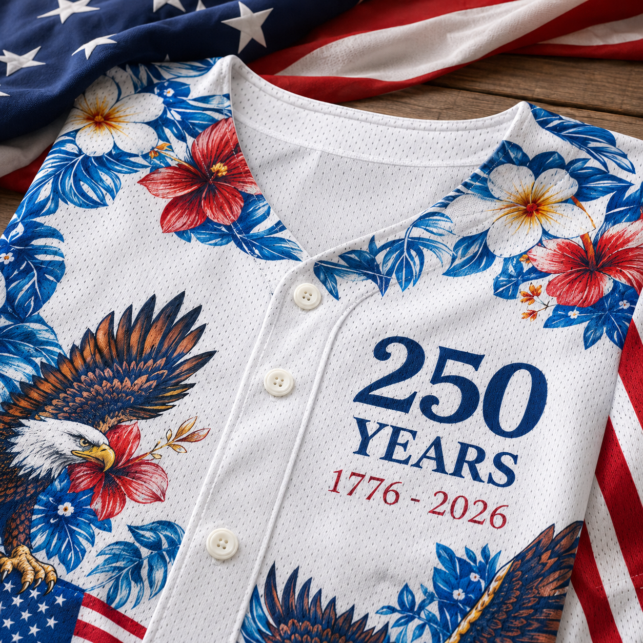 American Flag Jersey Women 250th Anniversary USA Shirt – Semiquincentennial Celebration Top
