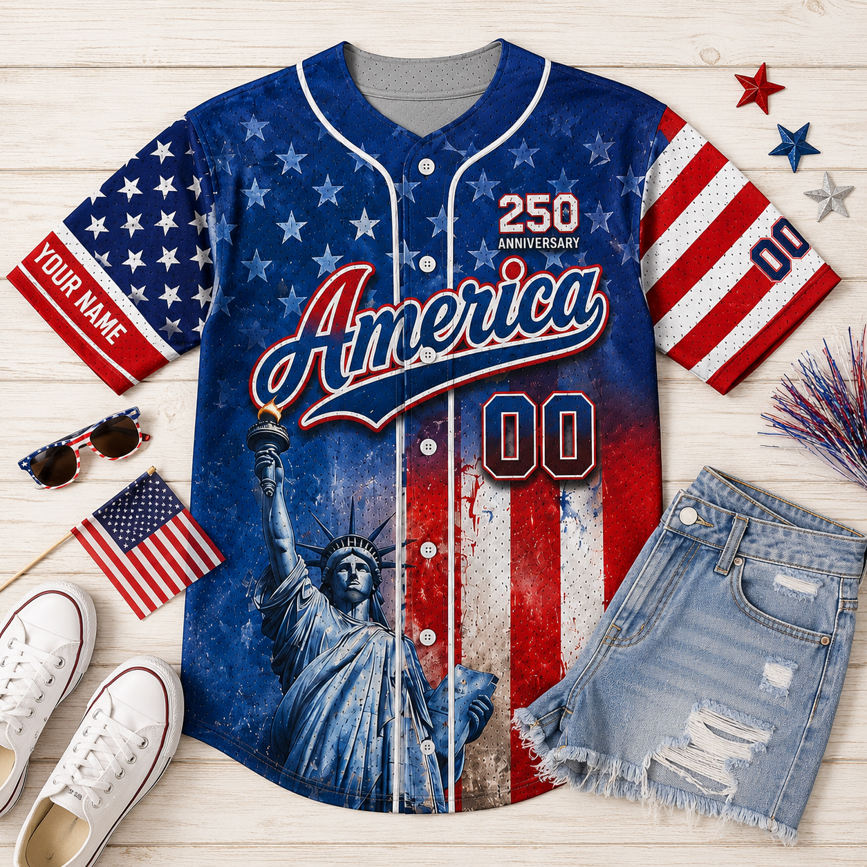 Hawaiian Shirt America's Freedom 250th Anniversary
