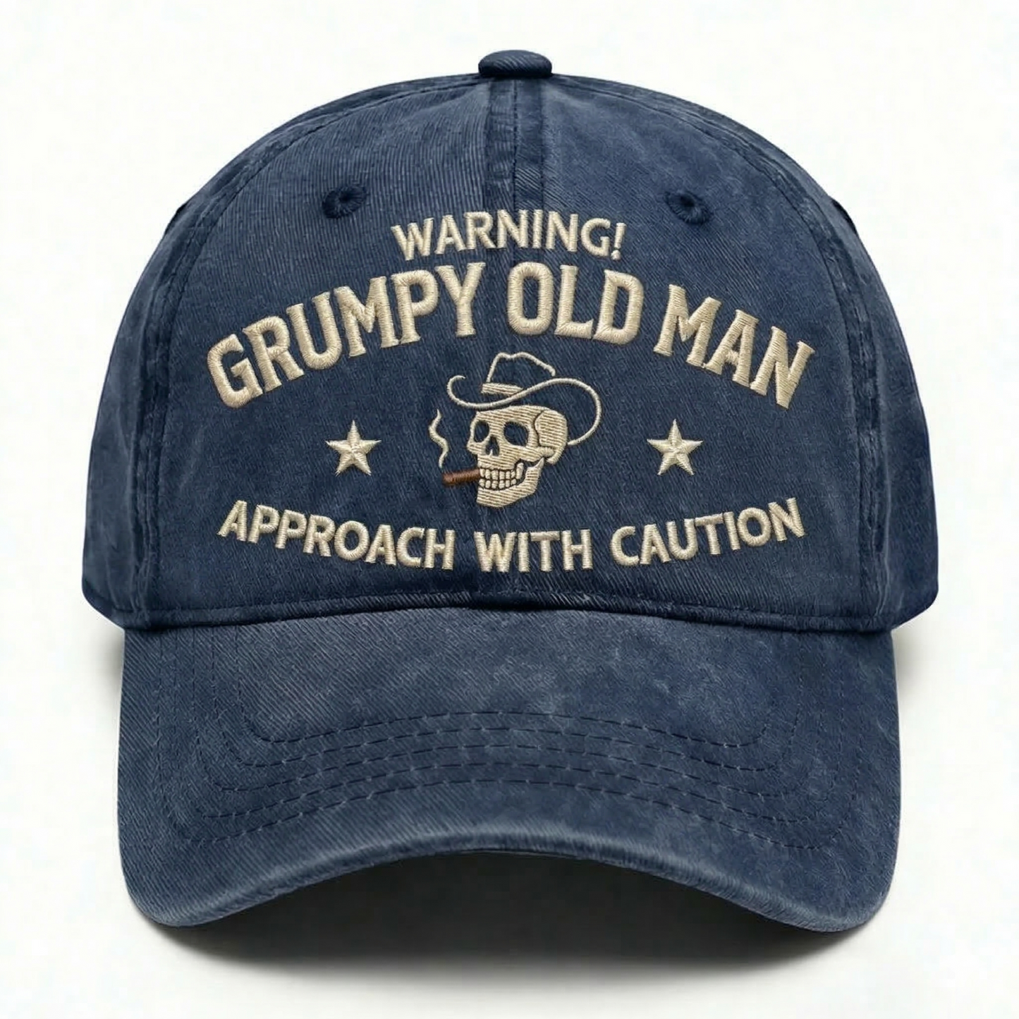 Grumpy Old Man Approach With Caution Washed Hat