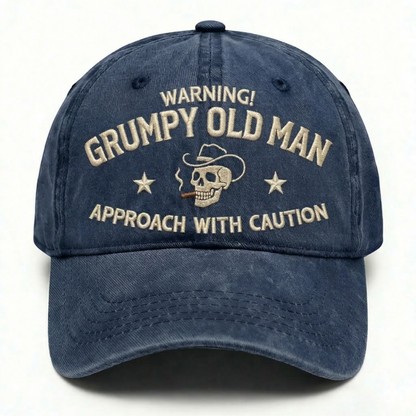 Grumpy Old Man Approach With Caution Washed Hat