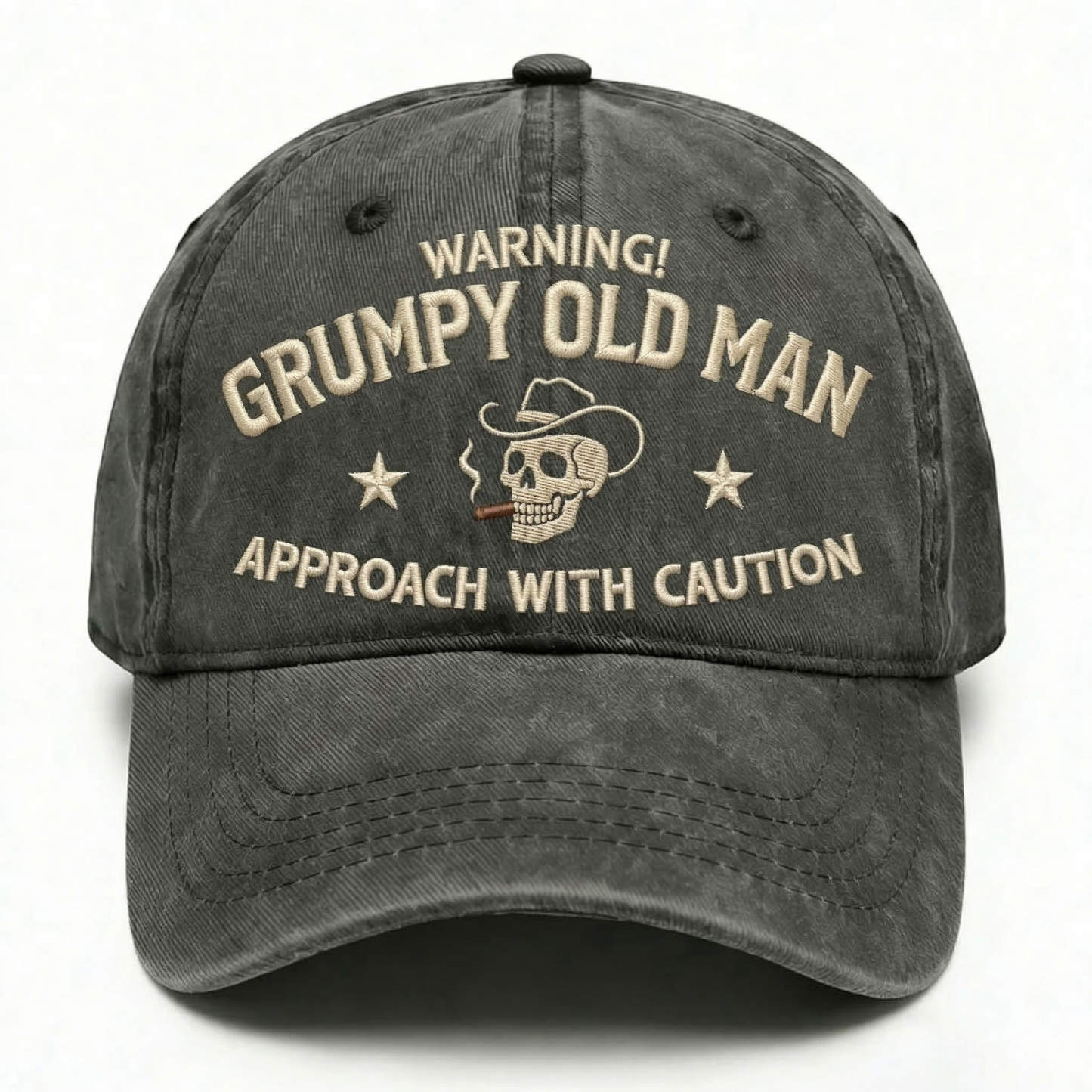 Grumpy Old Man Approach With Caution Washed Hat