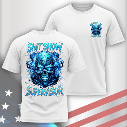 Gen X Custom Birth Year Skull Shirt – Shit Show Supervisor Graphic Tee