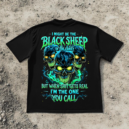 Gen X Custom Birth Year Skull Shirt –  I Might Be The Black Sheep Of The Family Graphic Tee