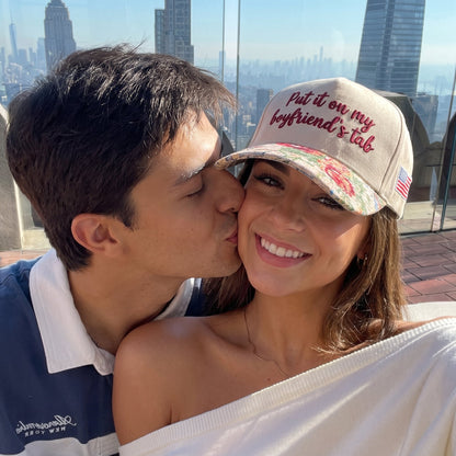 Put It On My Boyfriend's Tab FLoral Hat