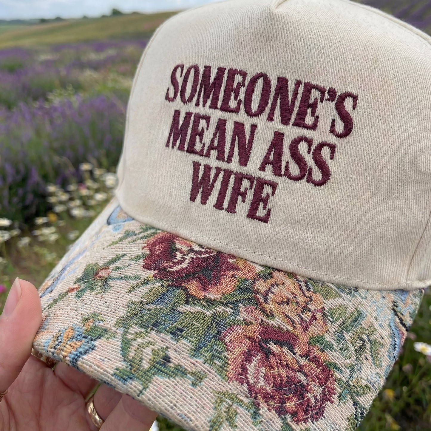 Someone's Mean Ass Wife Floral Hat