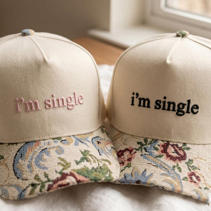 I'm Single FLoral Hat