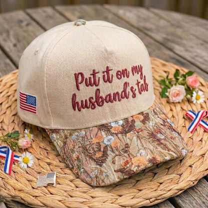 My Husband's Tab FLoral Hat