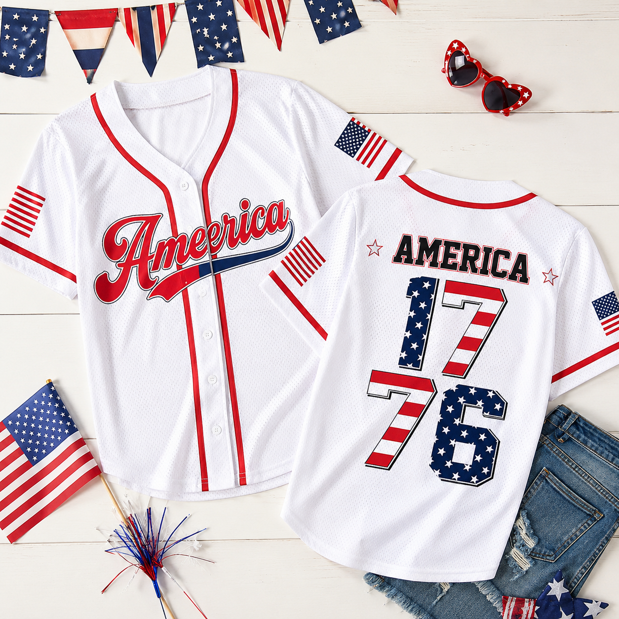 Vintage 250th Anniversary Baseball Jersey – Semiquincentennial Celebration Top
