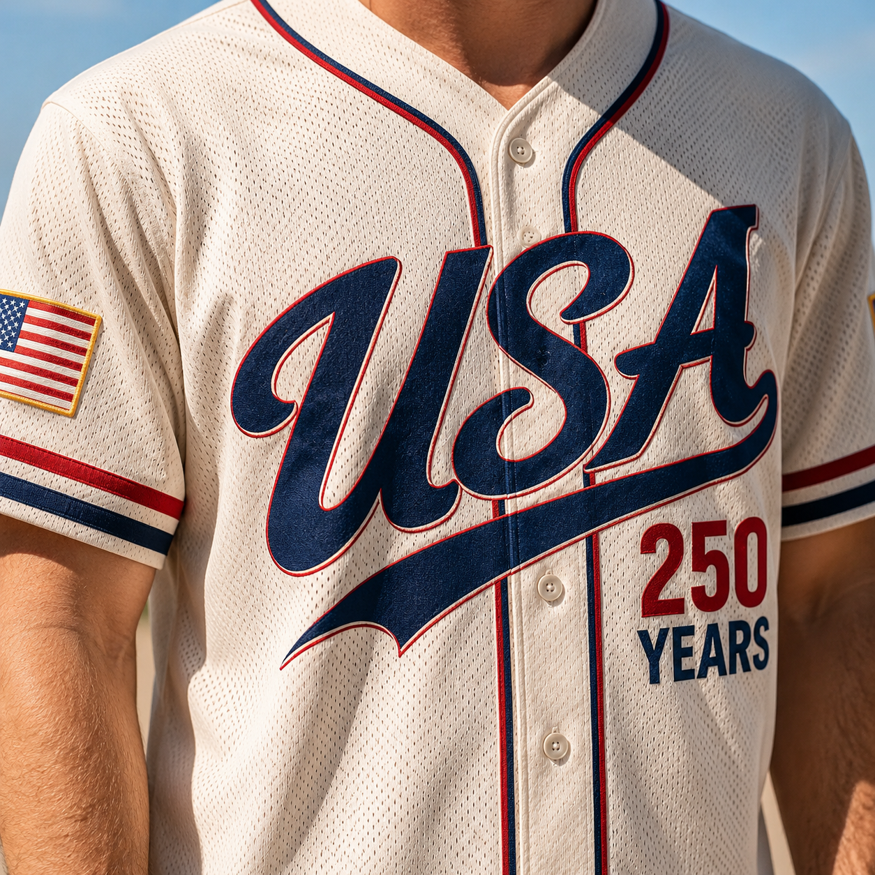 USA 250 Years Baseball Jersey, 1776–2026 Patriotic USA Shirt, Independence Day Unisex Jersey