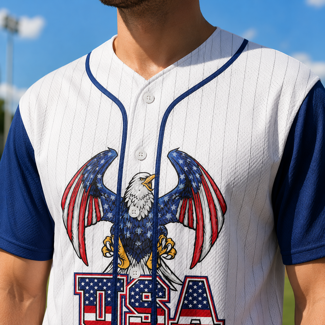 1776-2026 Patriotic Eagle Jersey USA 250 Years Baseball Jersey, Independence Day Unisex Jersey
