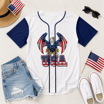 1776-2026 Patriotic Eagle Jersey USA 250 Years Baseball Jersey, Independence Day Unisex Jersey